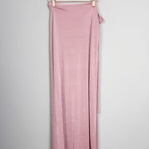 RIPLEY RADER | NEW Mauve Pink Slinky Wrap Maxi Skirt Women’s Size 1 / Small